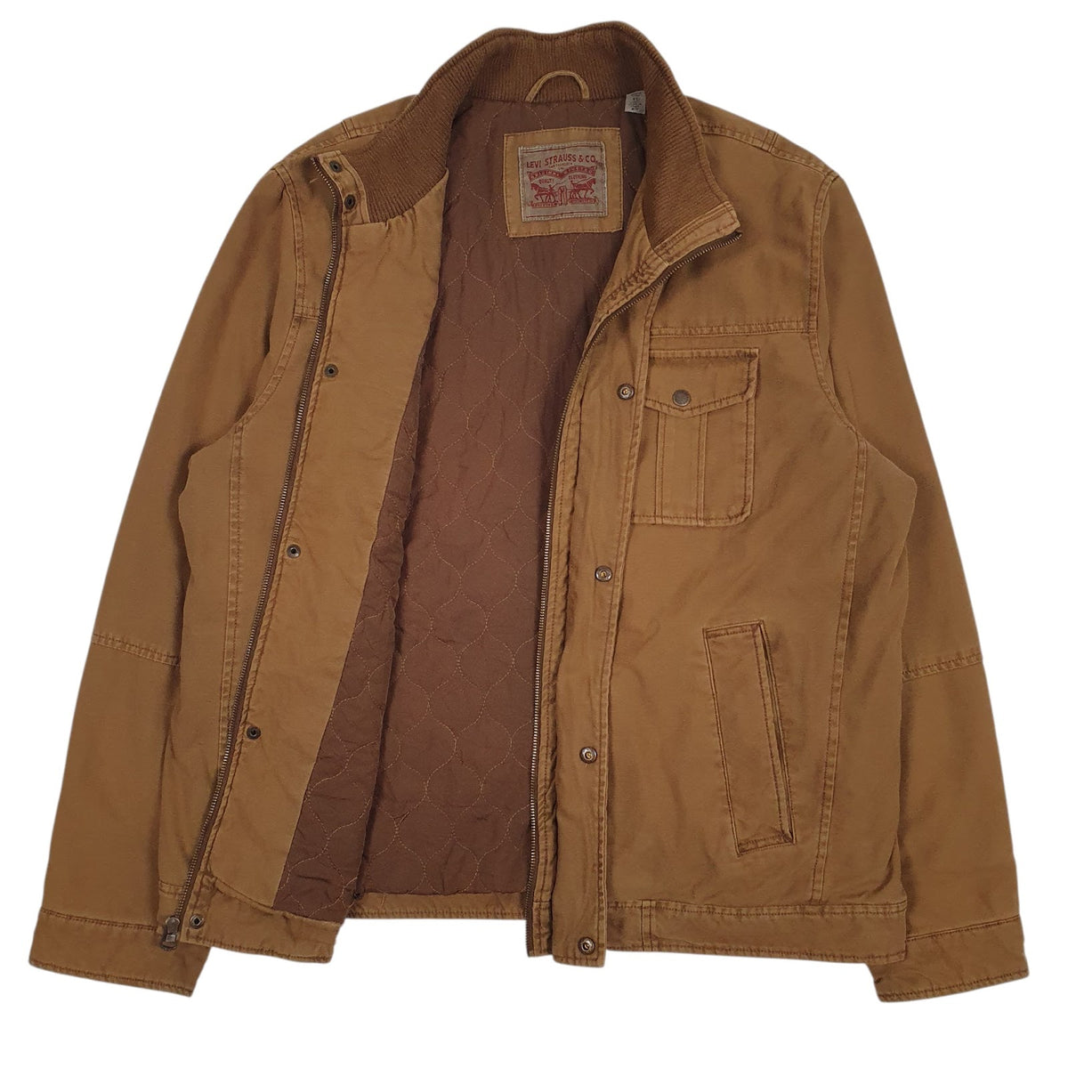 Mens Brown Levis   Coat