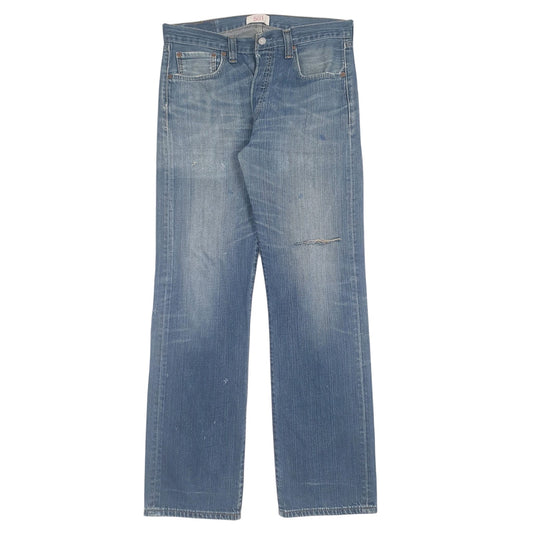Mens Blue Levis Distressed 501 JeansW32 L31