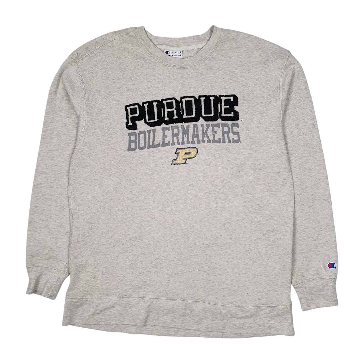 Mens Grey Champion Purdue Boilermakers Crewneck Jumper