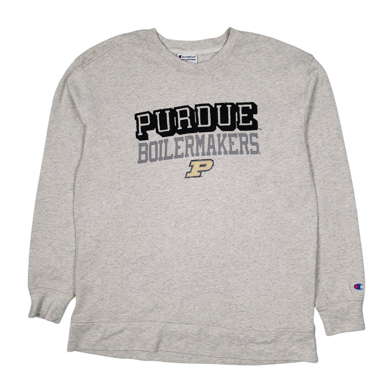 Mens Grey Champion Purdue Boilermakers Crewneck Jumper