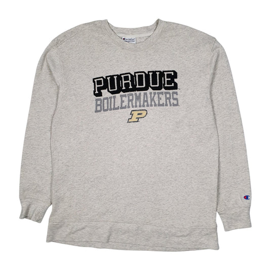 Mens Grey Champion Purdue Boilermakers Crewneck Jumper