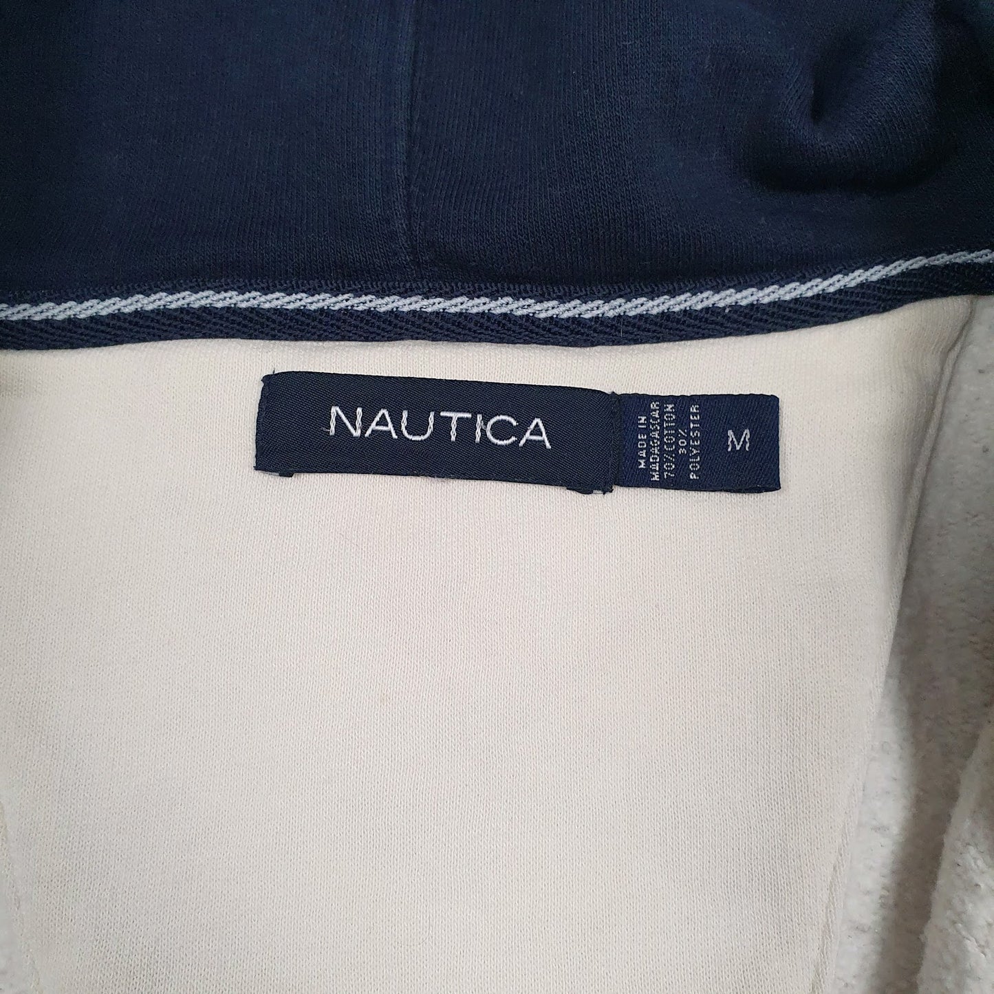 Mens White Nautica  Full Zip Jumper