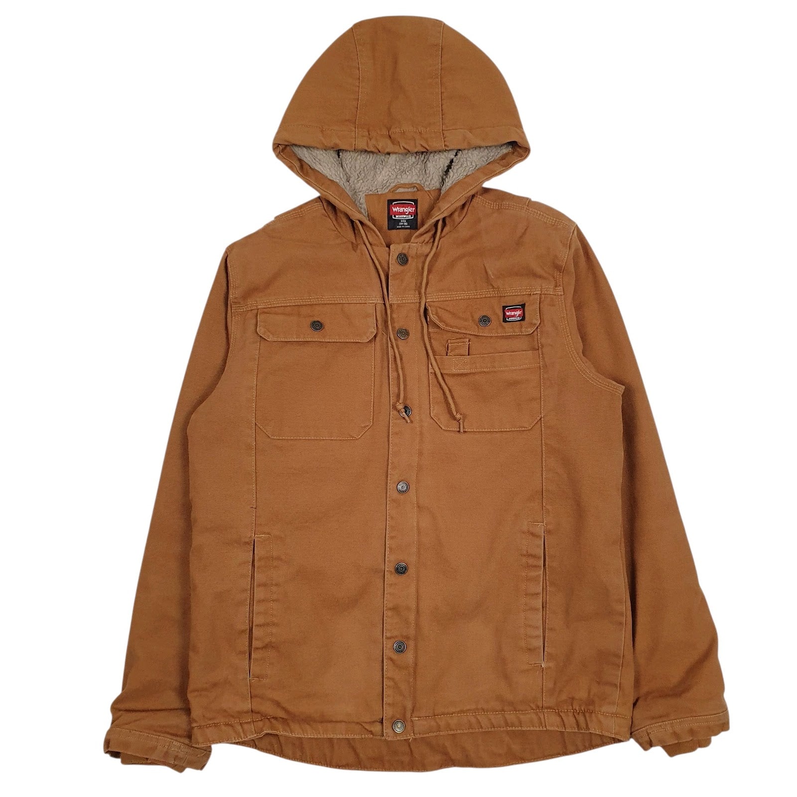 Mens Brown Wrangler Sherpa Lined  Coat