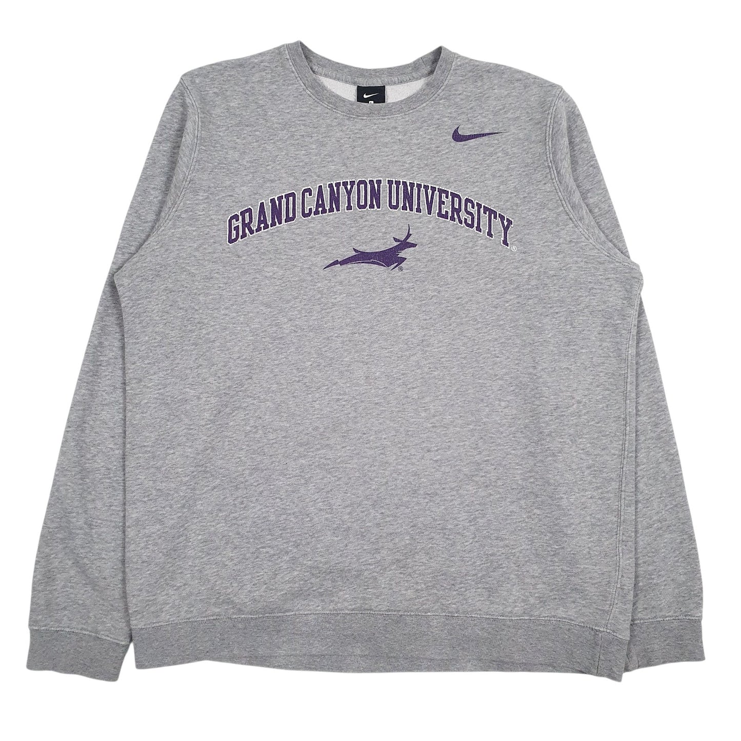 Mens Grey Nike Grand Canyon University Crewneck Jumper