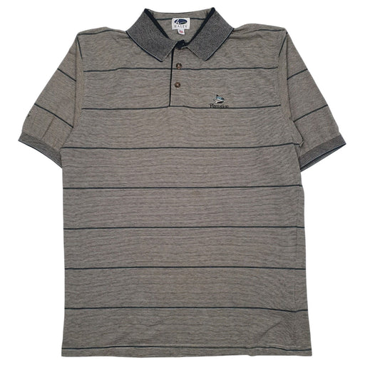 Mens Grey Haley Vintage 90s Golf Short Sleeve Polo Shirt