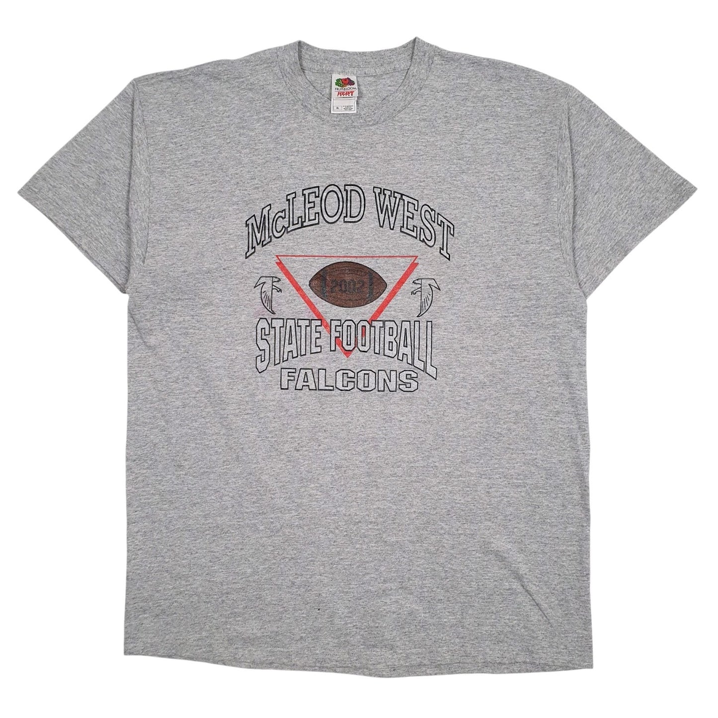 Mens Grey Fruit Of The Loom McLeod West State Football Falcons Short Sleeve T Shirt