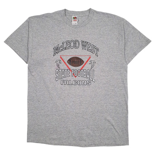 Mens Grey Fruit Of The Loom McLeod West State Football Falcons Short Sleeve T Shirt