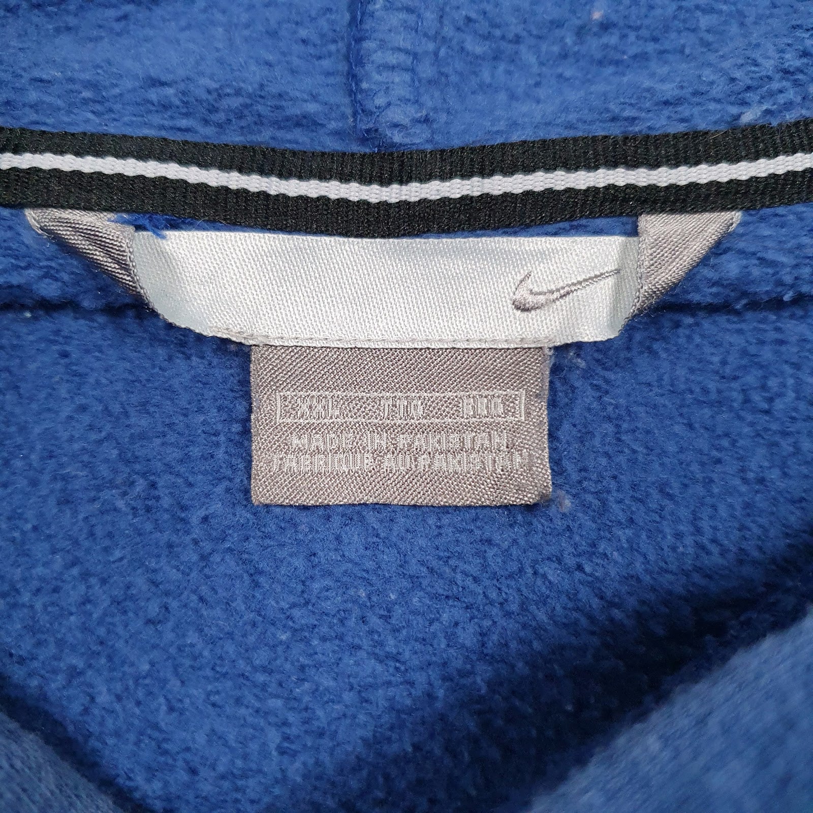 Mens Blue Nike Vintage 00s Spellout Hoodie Jumper
