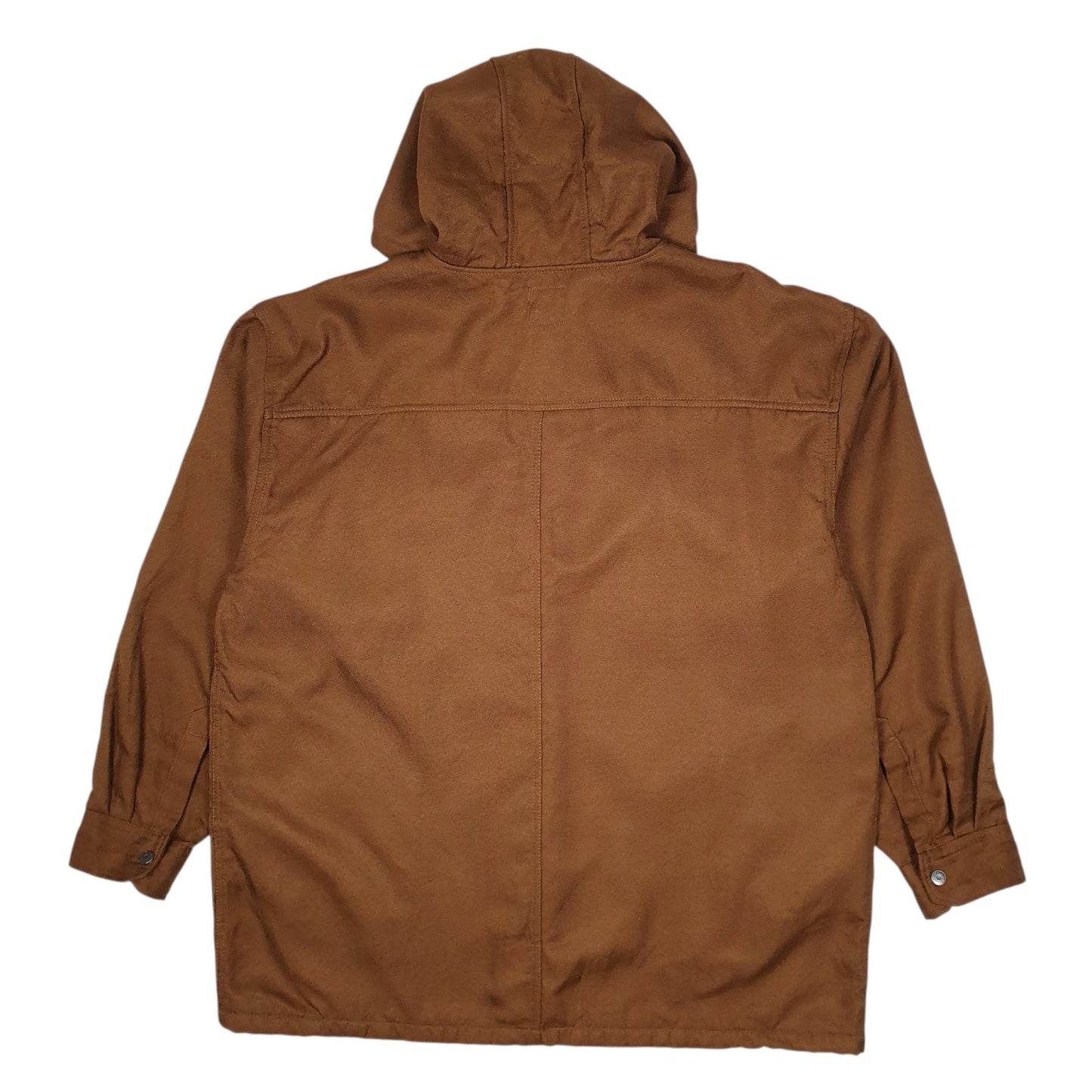 Mens Brown Wrangler Hoodie Chore Windbreaker  Coat