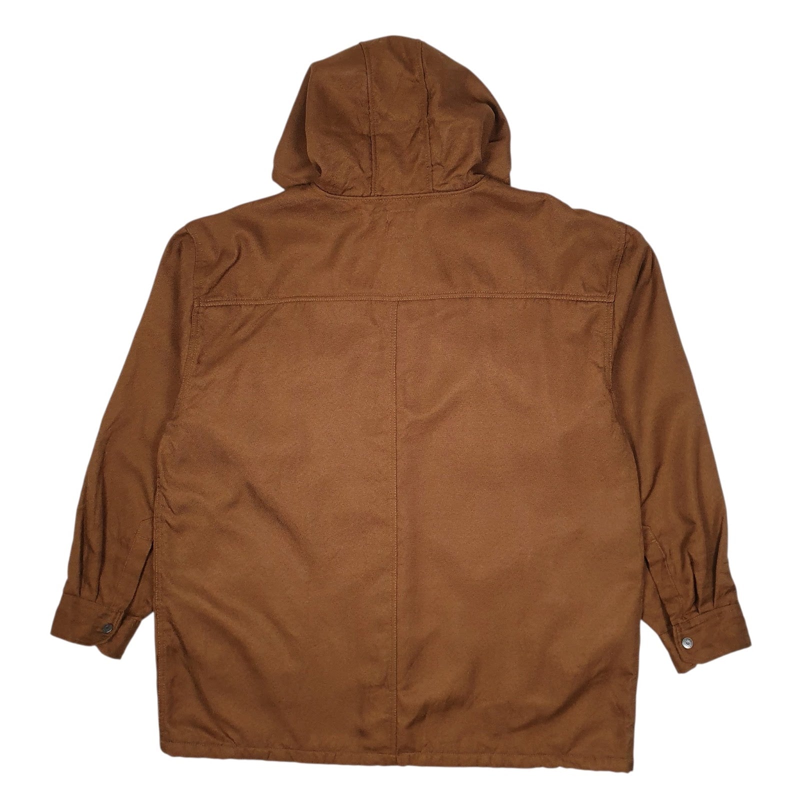 Mens Brown Wrangler Hoodie Chore Windbreaker  Coat