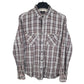 Mens Grey Journal Flannel Long Sleeve Shirt