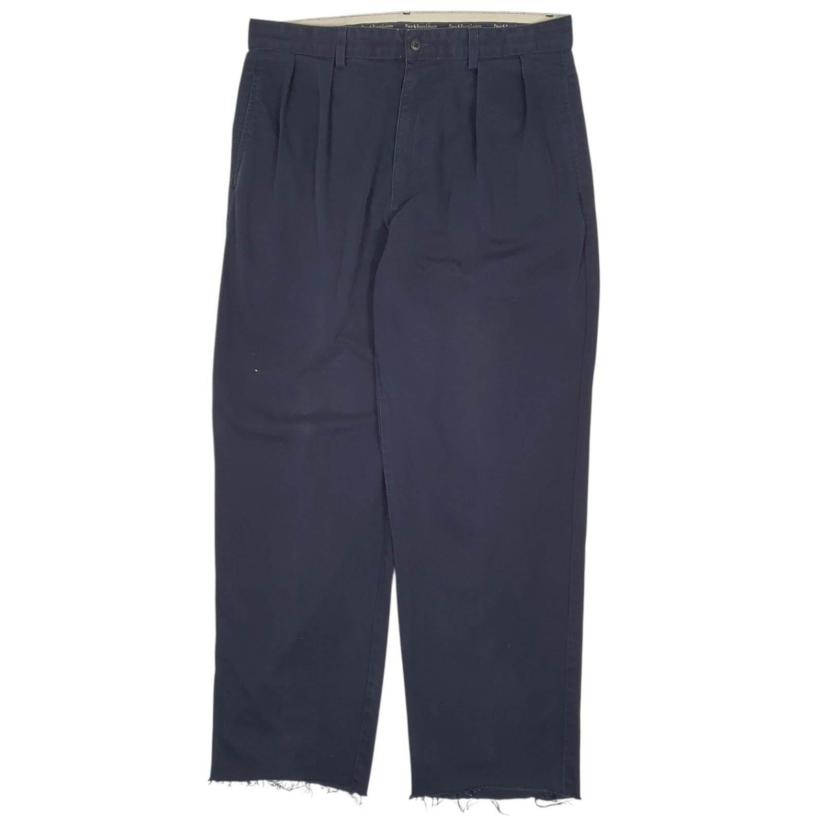 Mens Navy Polo Ralph Lauren Vintage 90s Chino Trousers