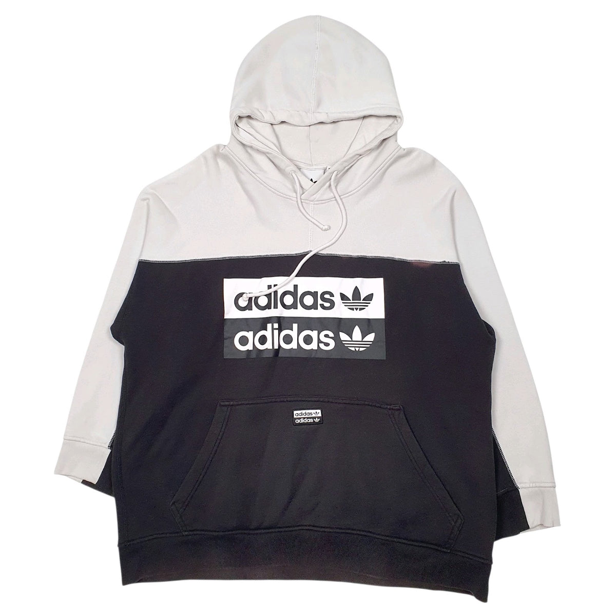 Mens Black Adidas Spellout Hoodie Jumper