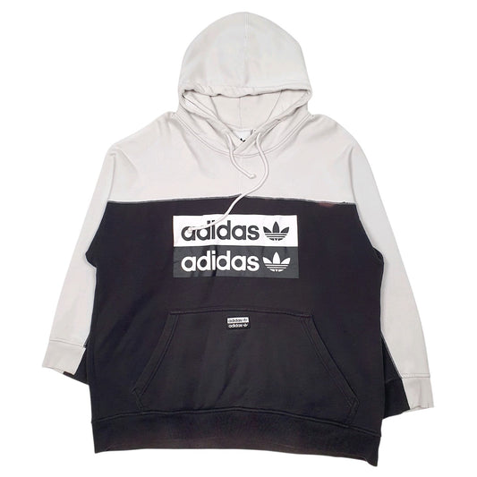 Mens Black Adidas Spellout Hoodie Jumper
