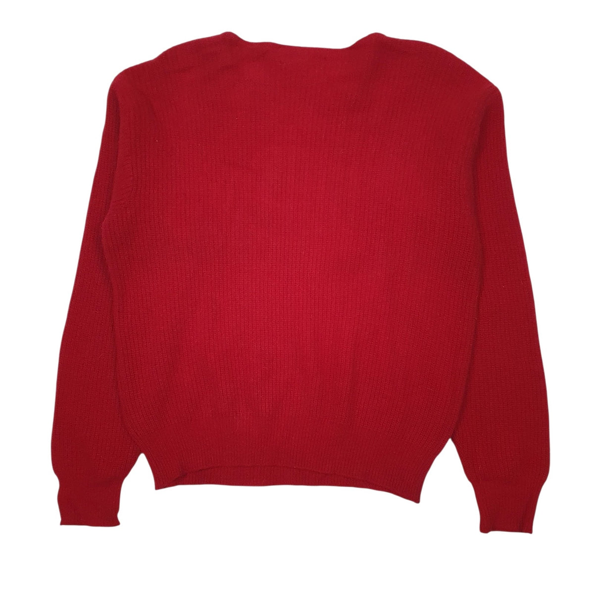 Womens Red United Colors Of Benetton Vintage Knit Crewneck Jumper