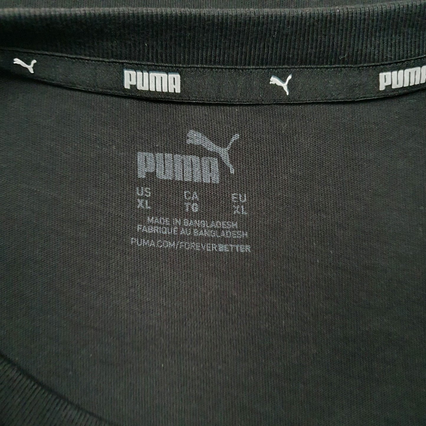 Mens Black Puma Spellout  T Shirt