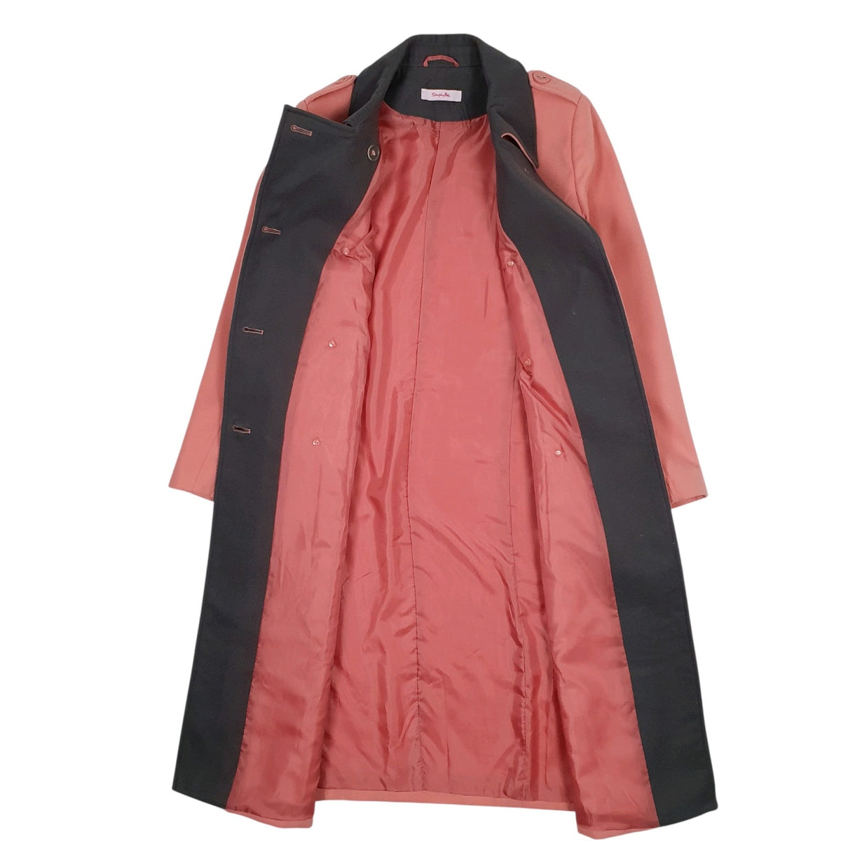 Womens Pink Simply Be Overcoat Longline  Coat