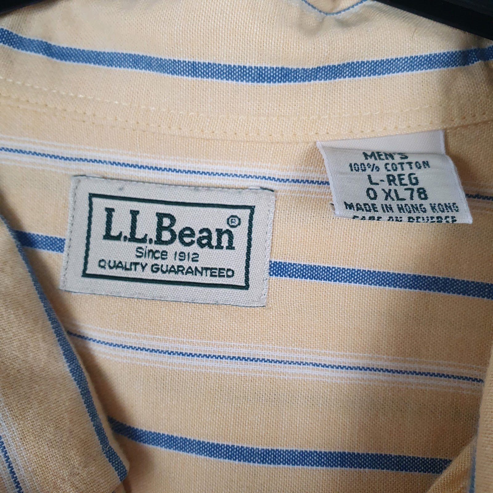 Mens Yellow L.L.Bean   Shirt