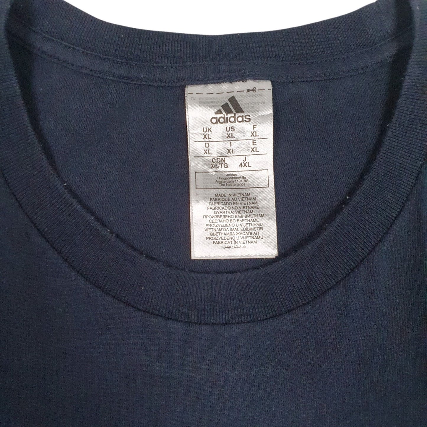 Mens Navy Adidas   T Shirt