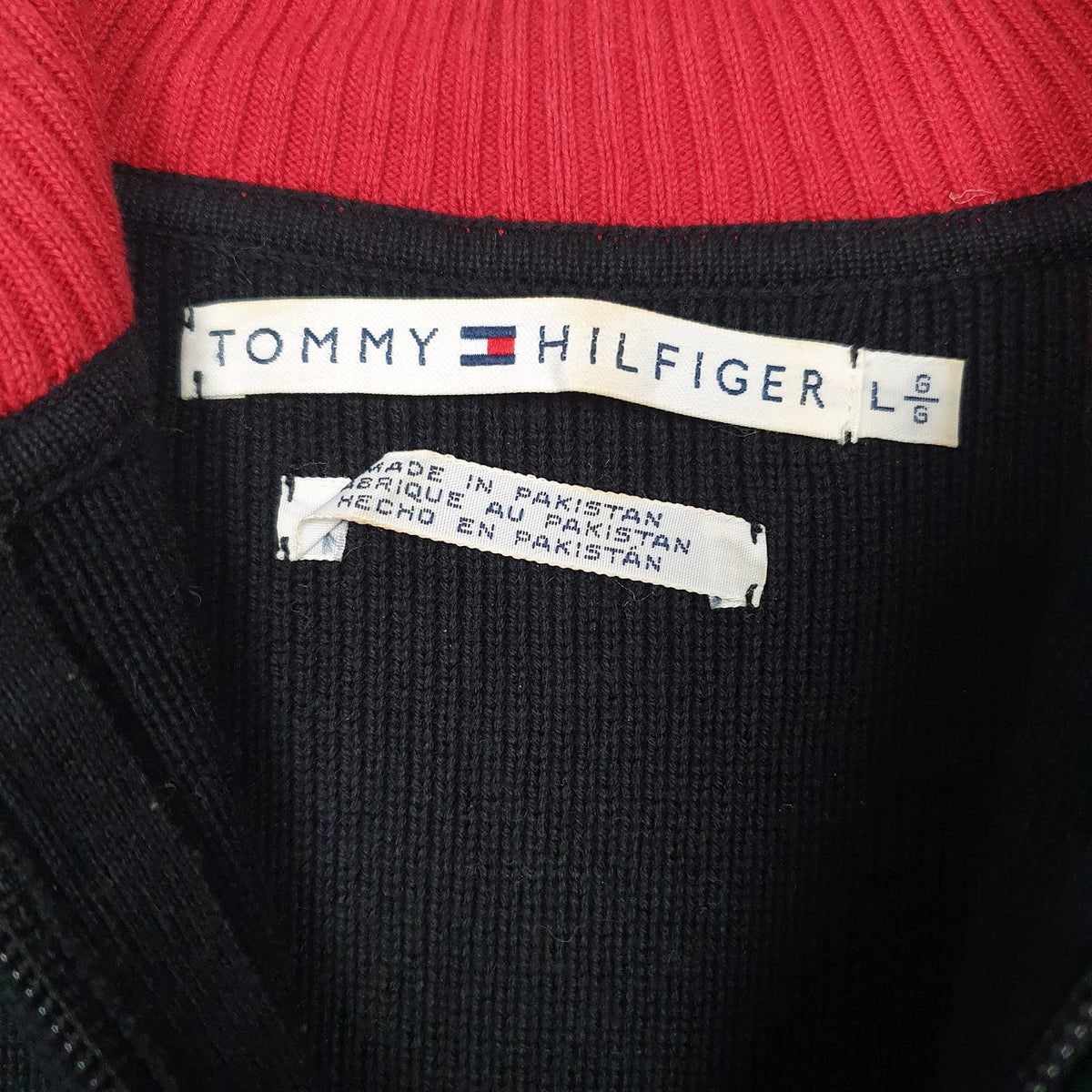 Womens Black Tommy Hilfiger  Quarter Zip Jumper