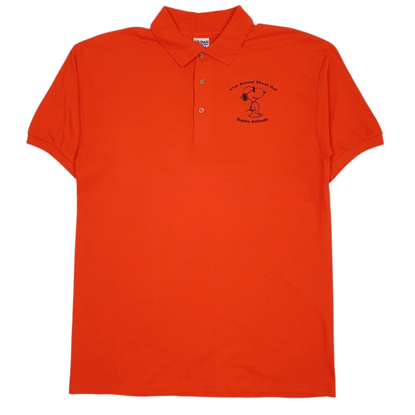 Mens Orange Gildan  Short Sleeve Polo Shirt