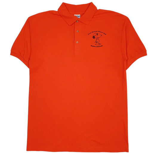 Mens Orange Gildan  Short Sleeve Polo Shirt