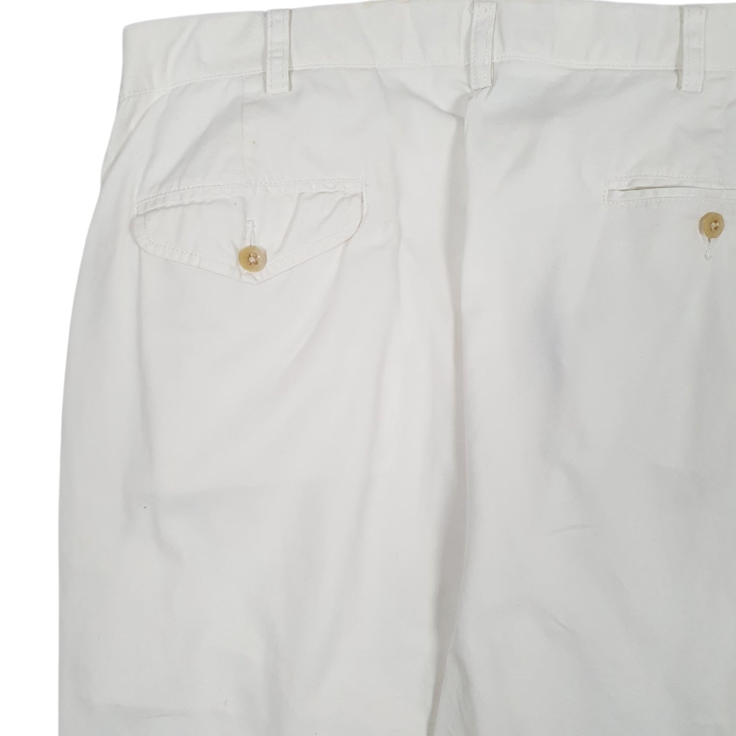 Mens White Polo Ralph Lauren Hammond Pant Double Pleated  Trousers