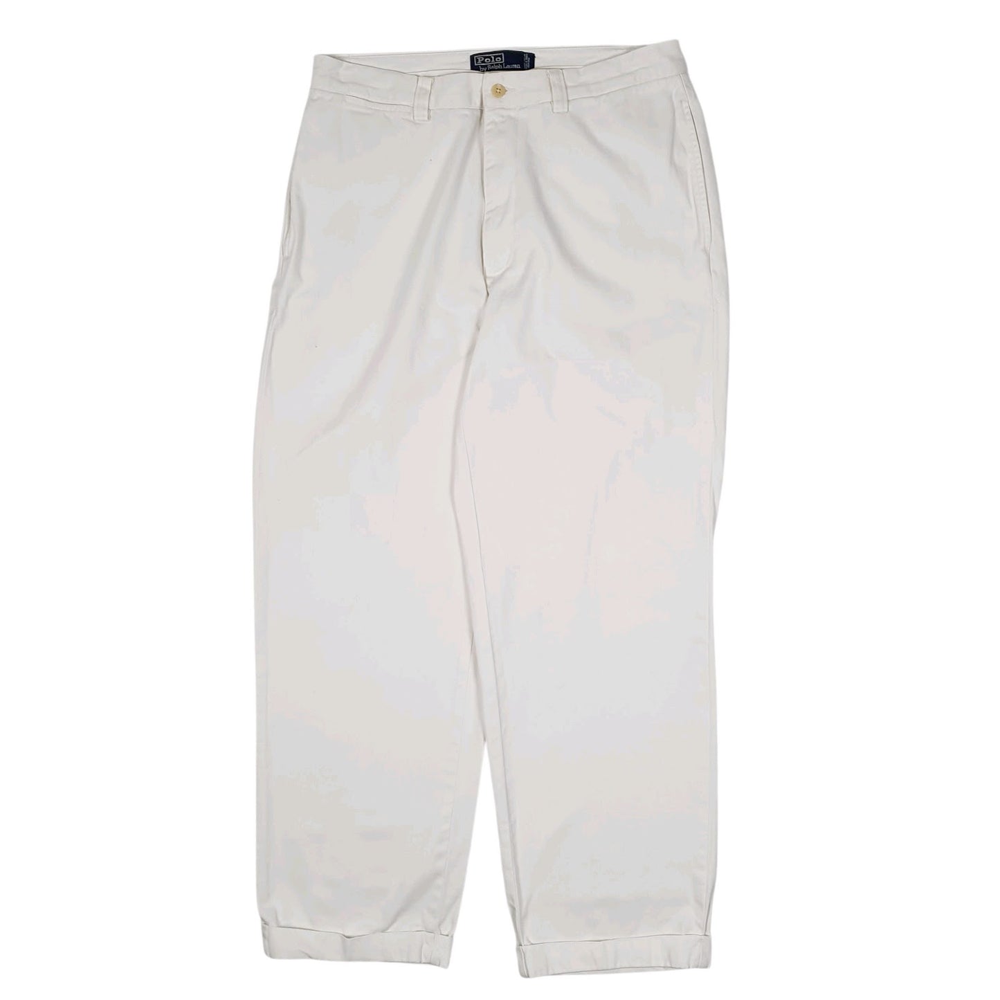 Mens White Polo Ralph Lauren Phillip Pant Vintage 90s Chino Trousers
