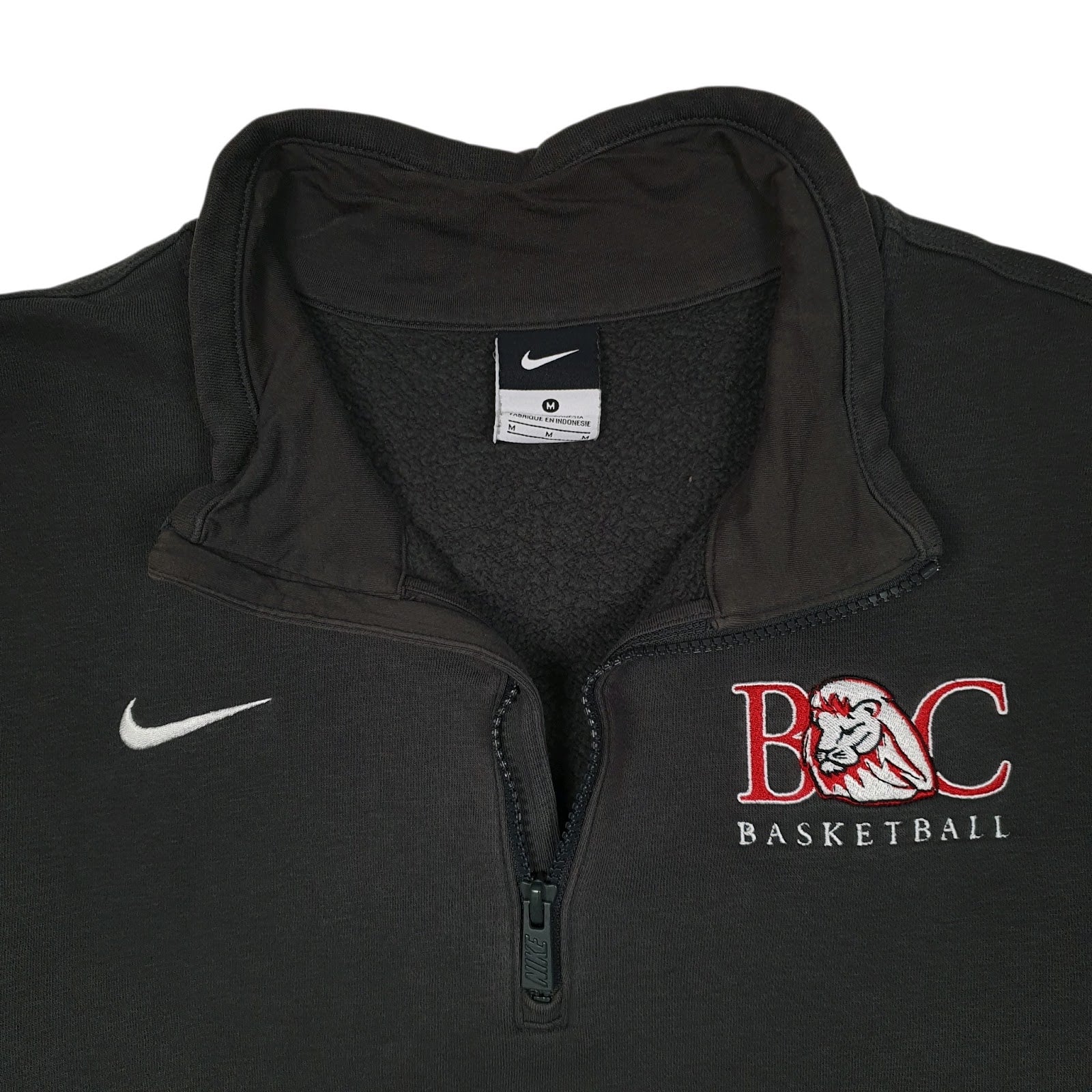 Mens Grey Nike Basketball Quarter Zip Jumper