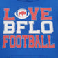 Mens Blue Jerzees Buffalo Football Hoodie Jumper