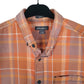 Mens Orange Eddie Bauer Heavyweight Plaid Canvas  Shirt