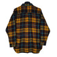 Mens Orange Simple Ease Plaid Flannel  Shirt
