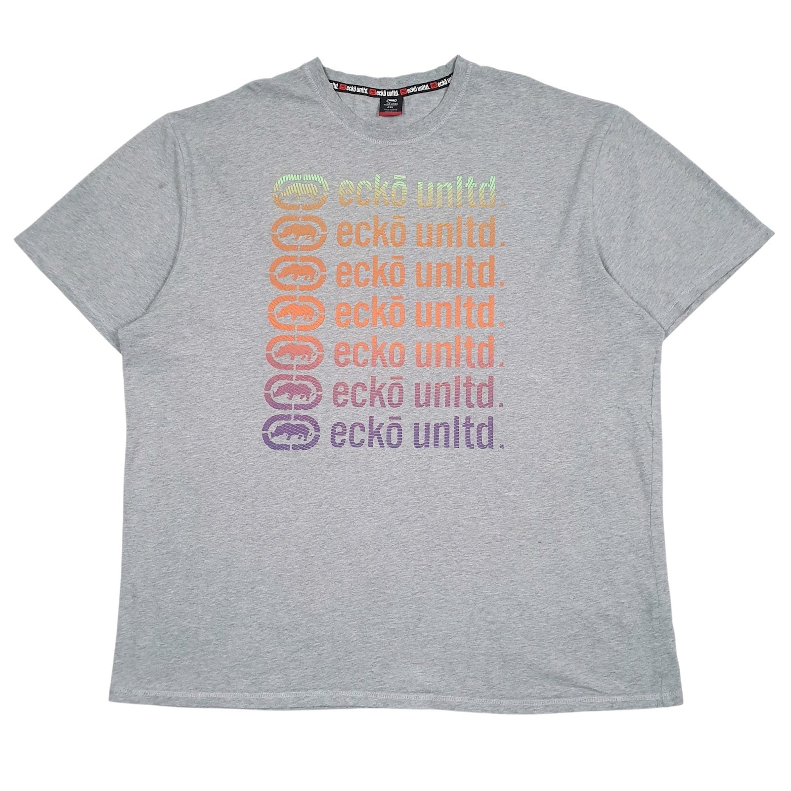 Mens Grey Ecko Unltd Spellout Short Sleeve T Shirt