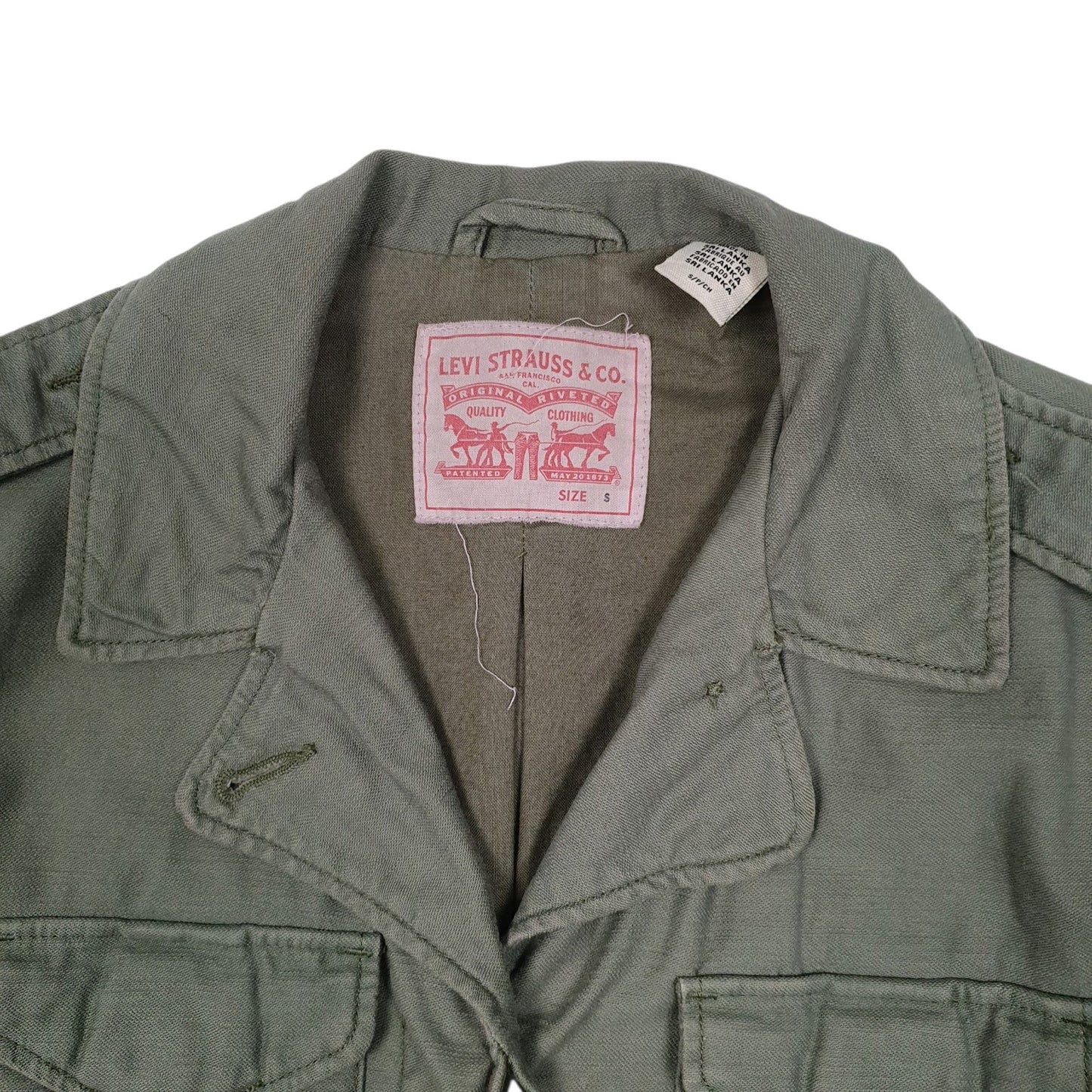 Mens Green Levis Military Field  Coat