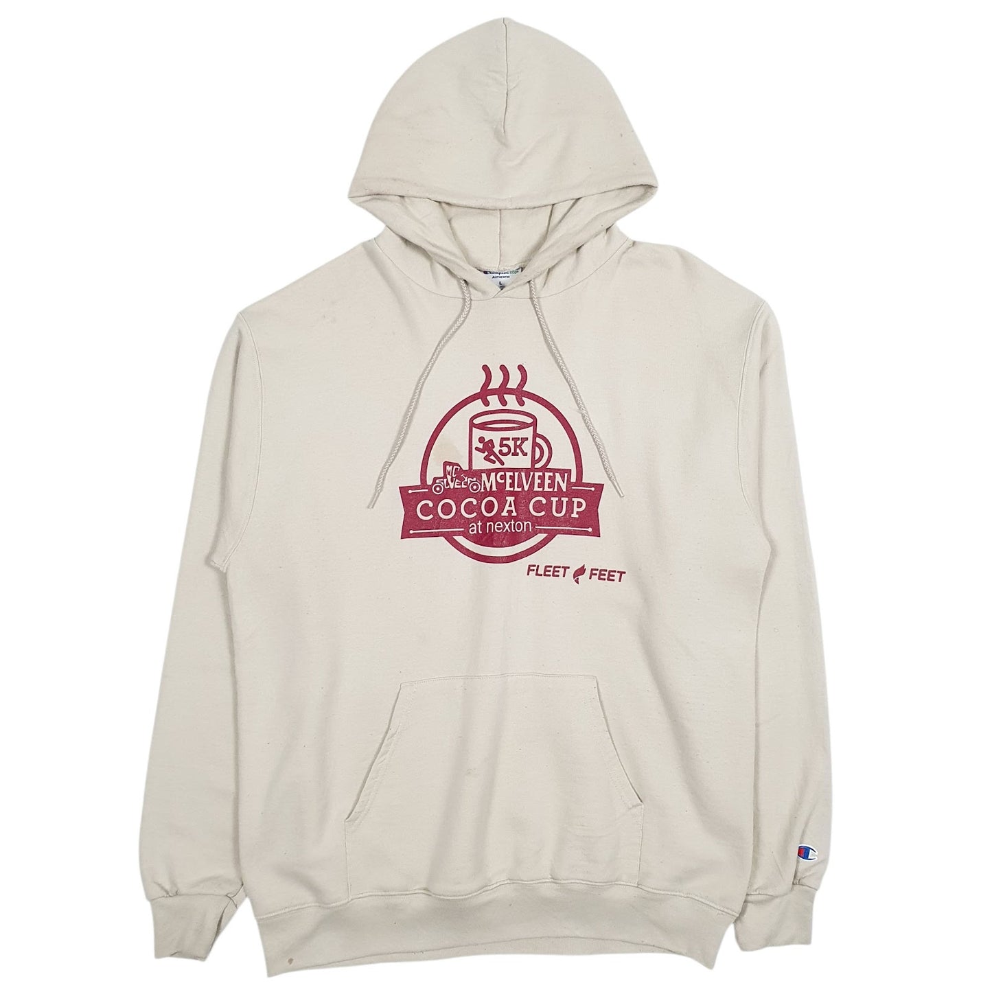 Mens Beige Champion  Hoodie Jumper