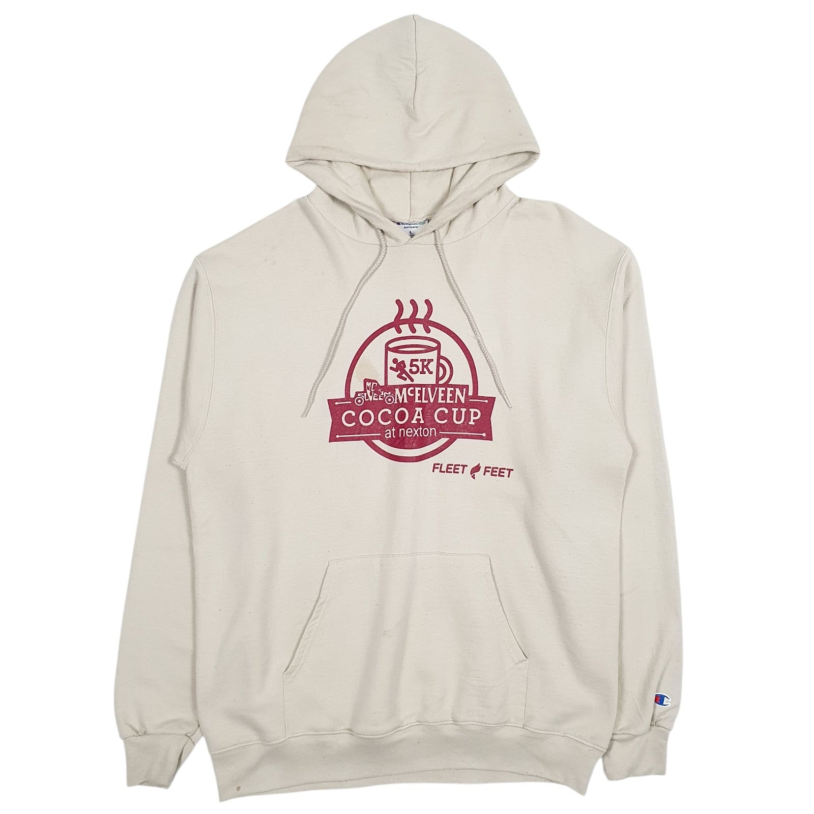 Mens Beige Champion  Hoodie Jumper