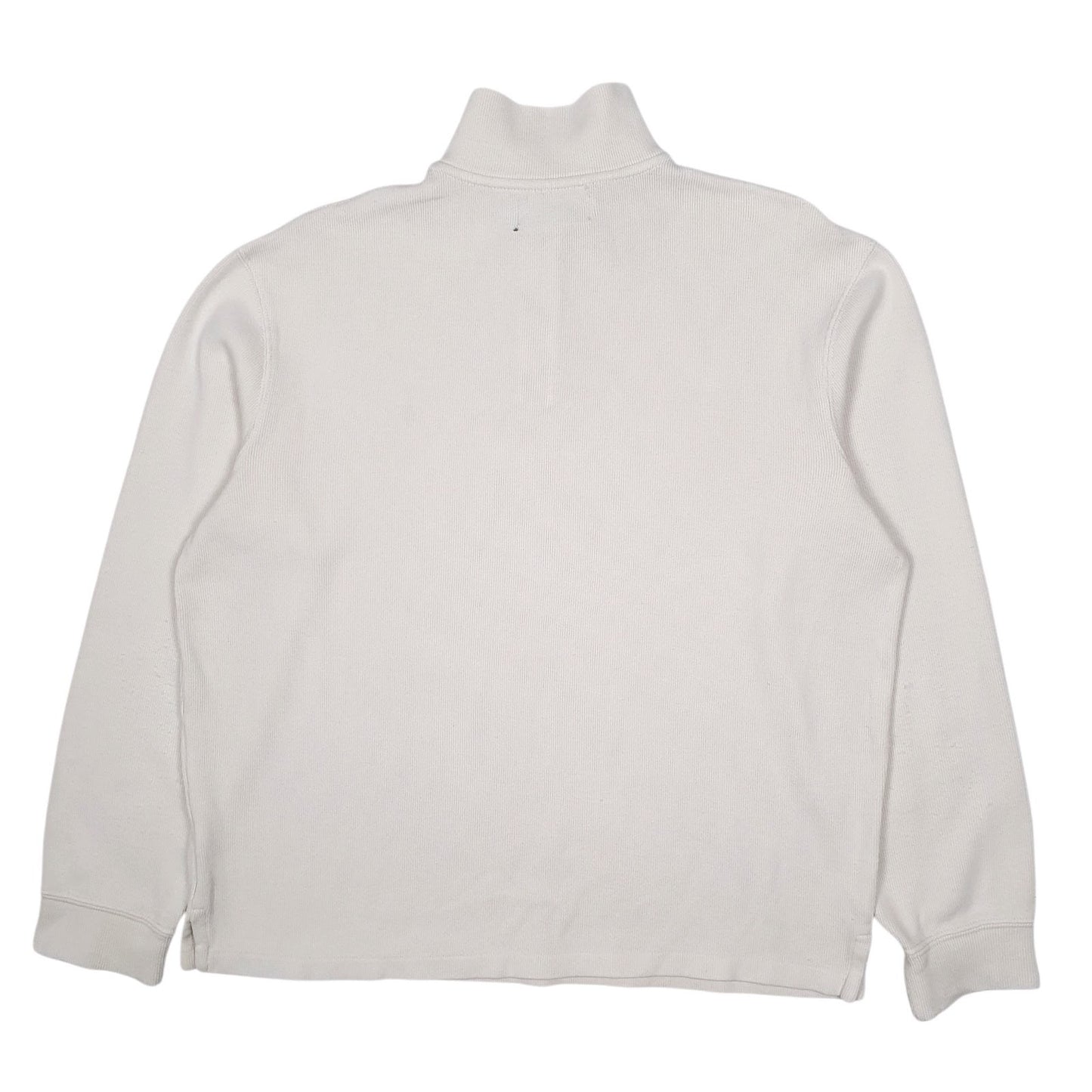 Mens White Polo Ralph Lauren  Quarter Zip Jumper
