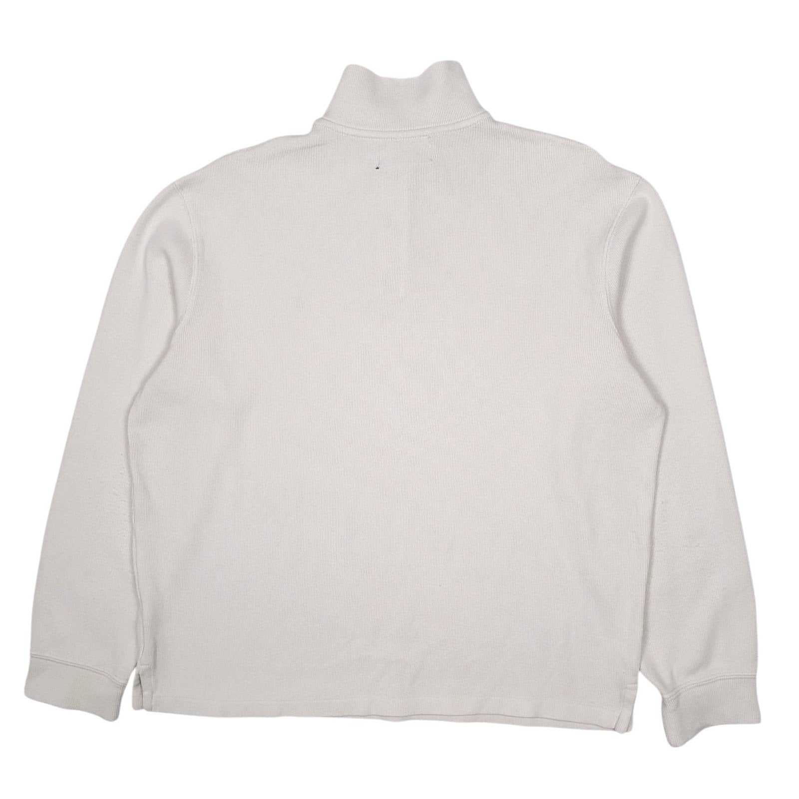 Mens White Polo Ralph Lauren  Quarter Zip Jumper