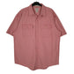 Mens Pink L.L.Bean Sunwashed Canvas Short Sleeve Shirt