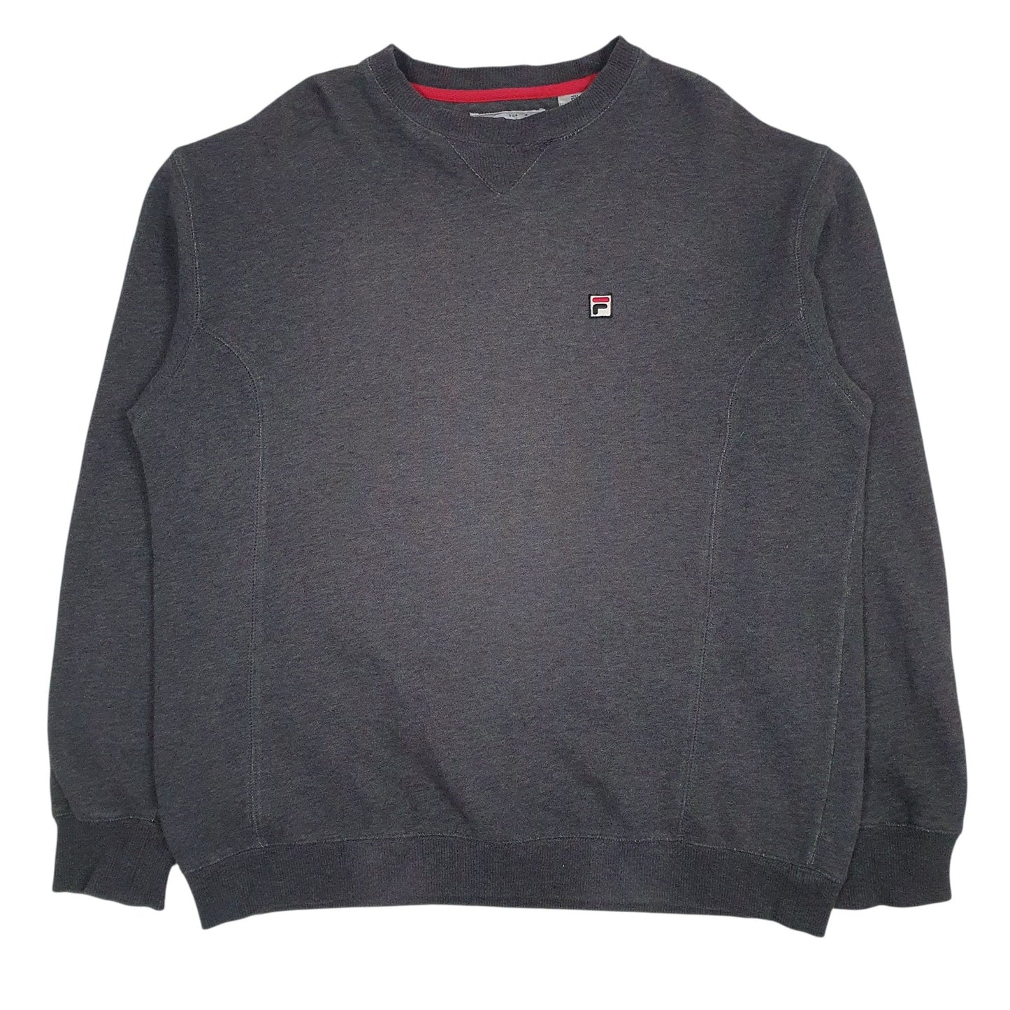 Mens Grey Fila  Crewneck Jumper