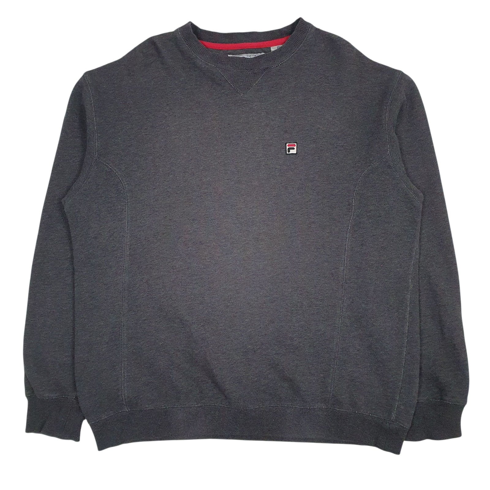 Mens Grey Fila  Crewneck Jumper