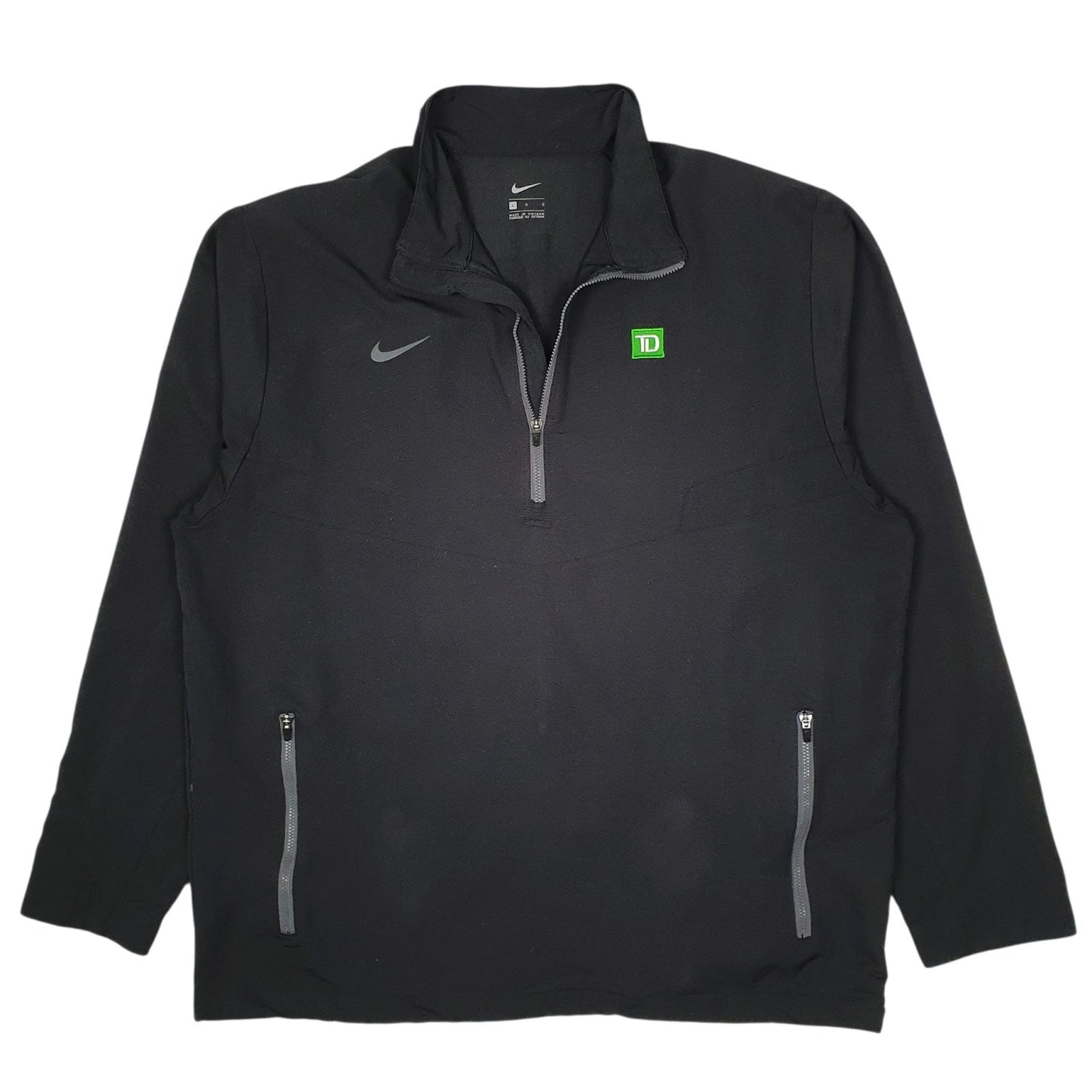 Mens Black Nike Pullover Quarter Zip  Coat