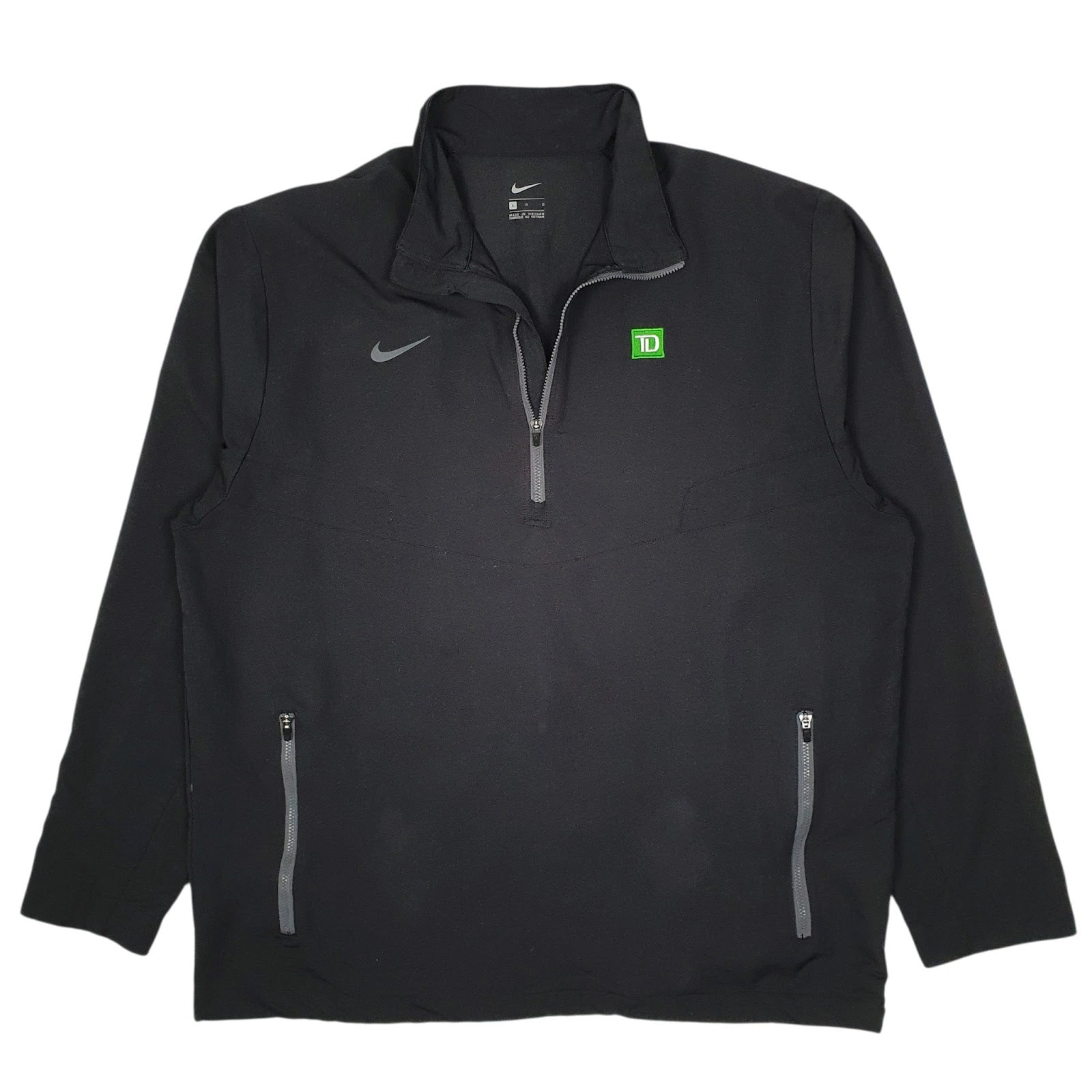 Mens Black Nike Pullover Quarter Zip  Coat