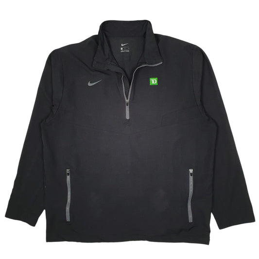 Mens Black Nike Pullover Quarter Zip  Coat