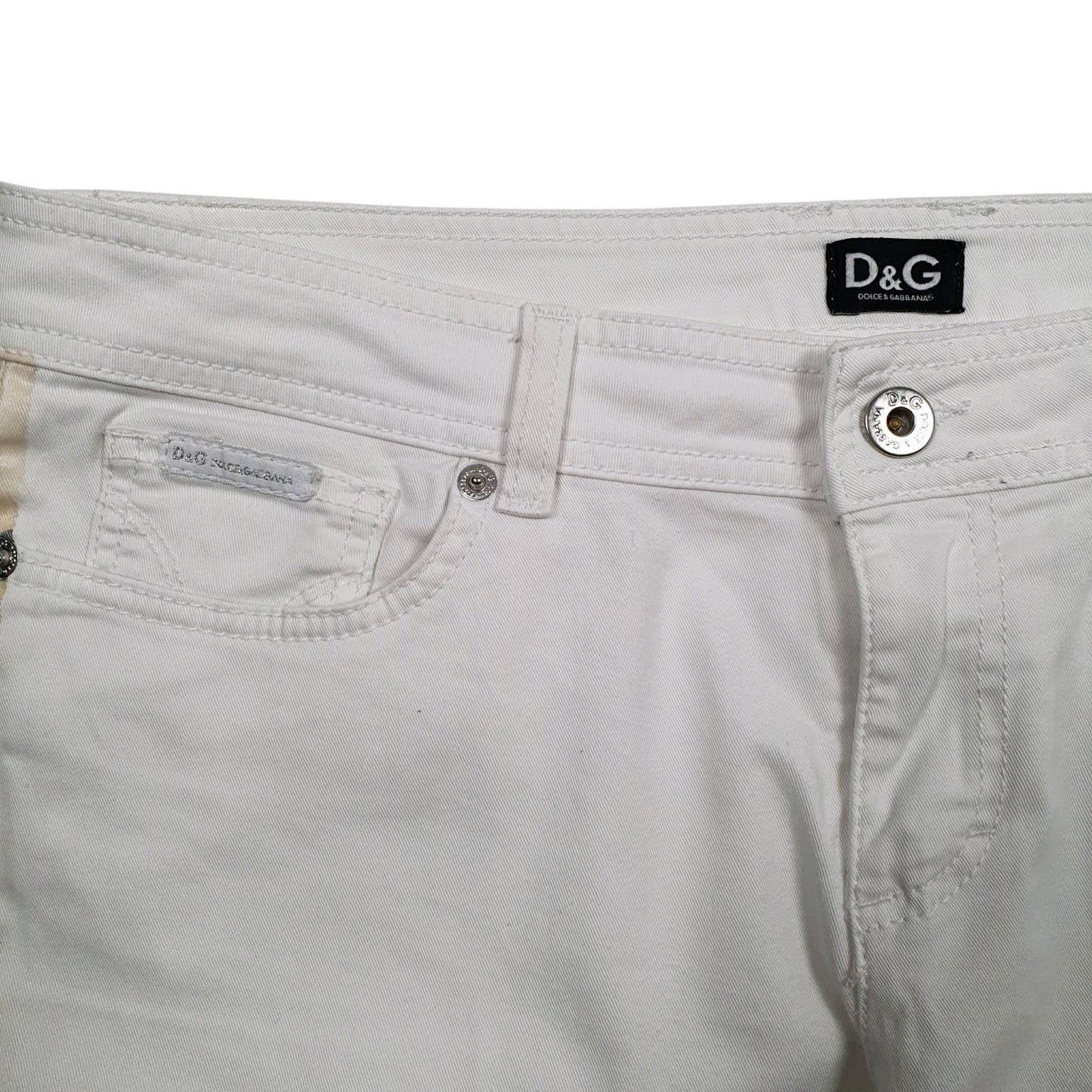 Womens White Dolce & Gabbana   Jeans