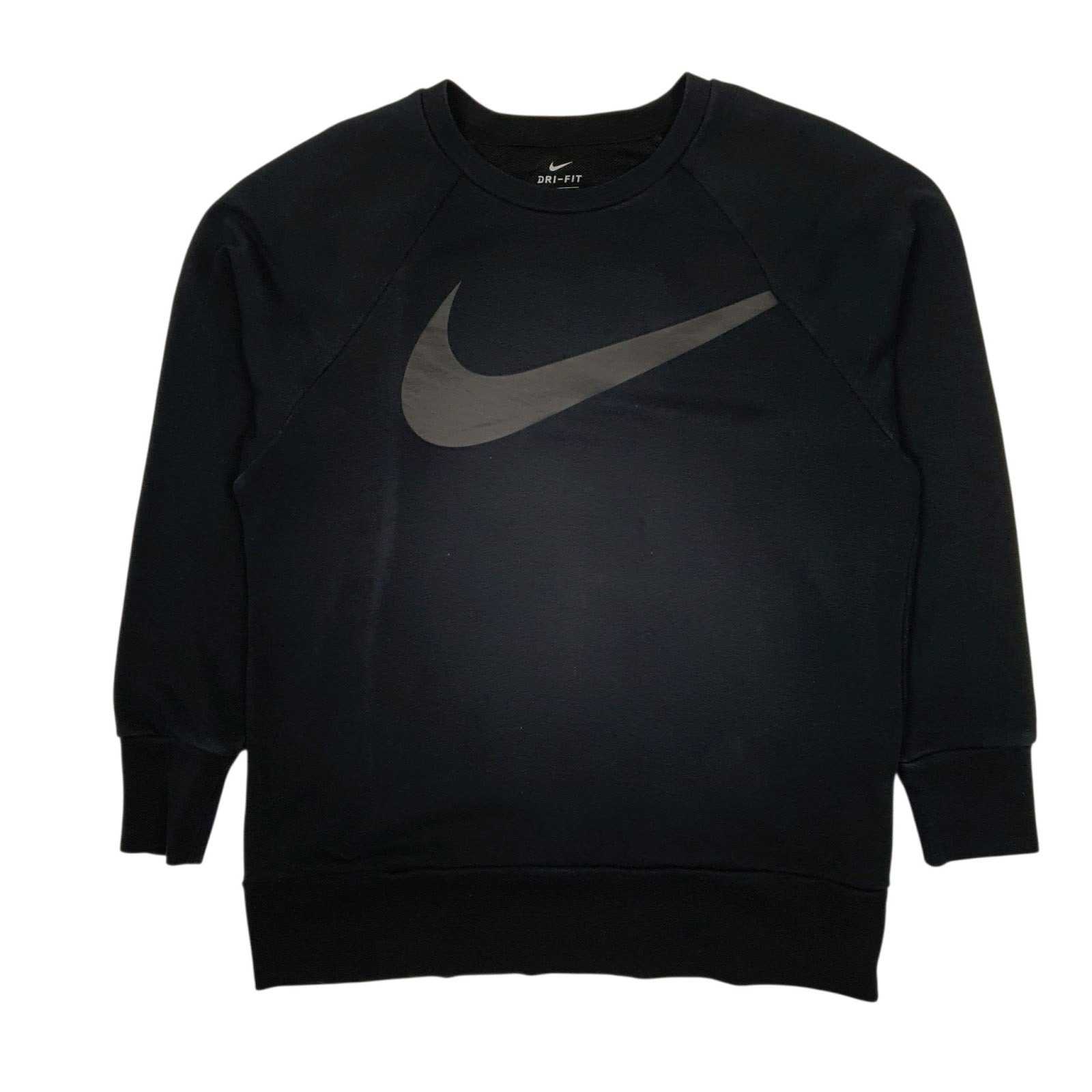 Womens Black Nike Dri Fit Crewneck Jumper