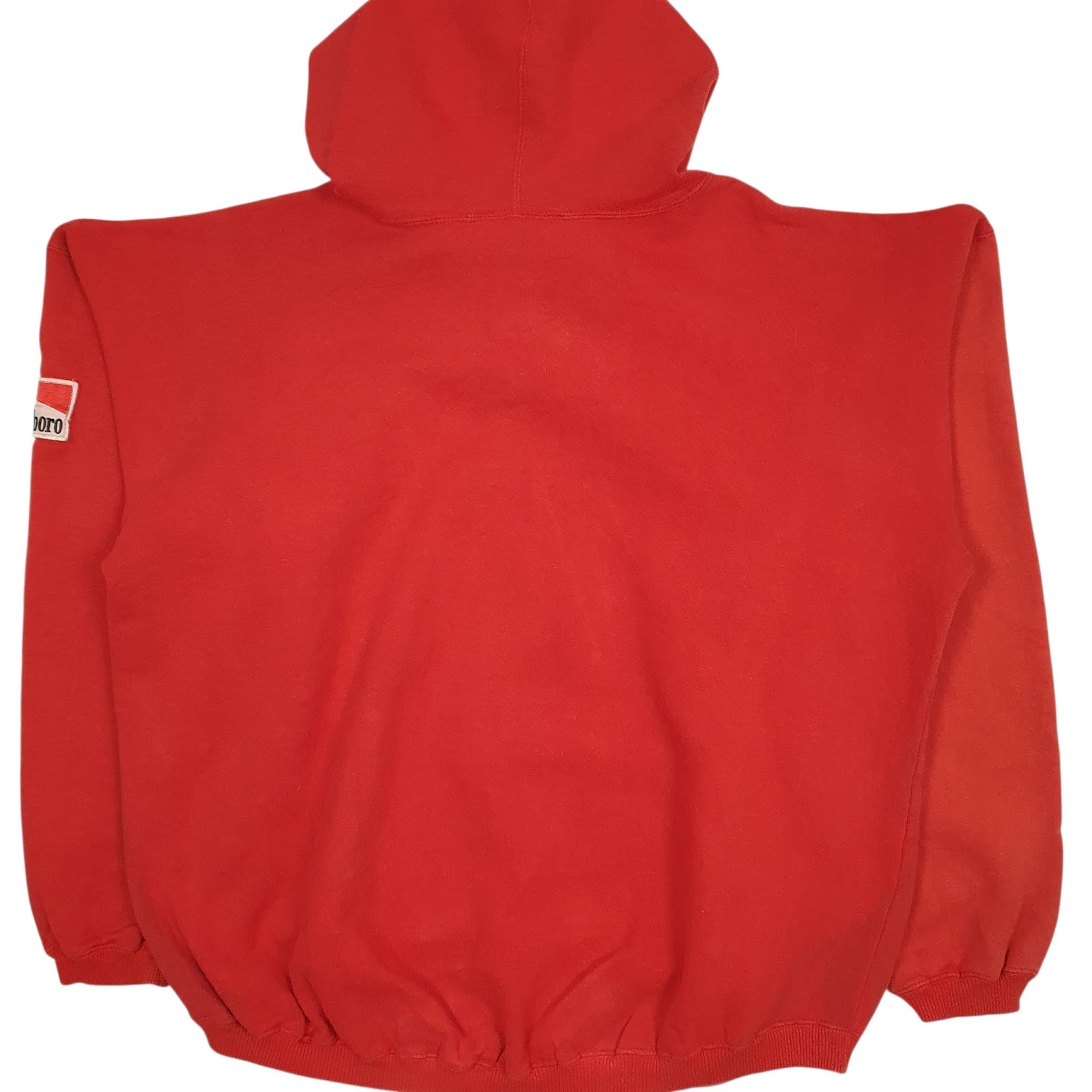 Mens Red Marlboro Vintage 90s Hoodie Jumper