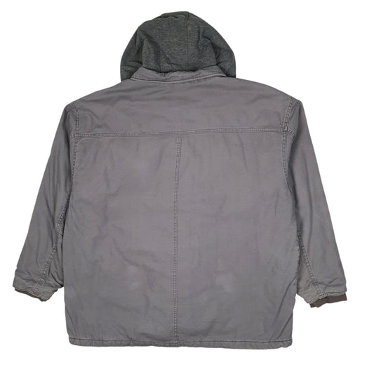 Mens Grey Wrangler Chore Hoodie  Coat