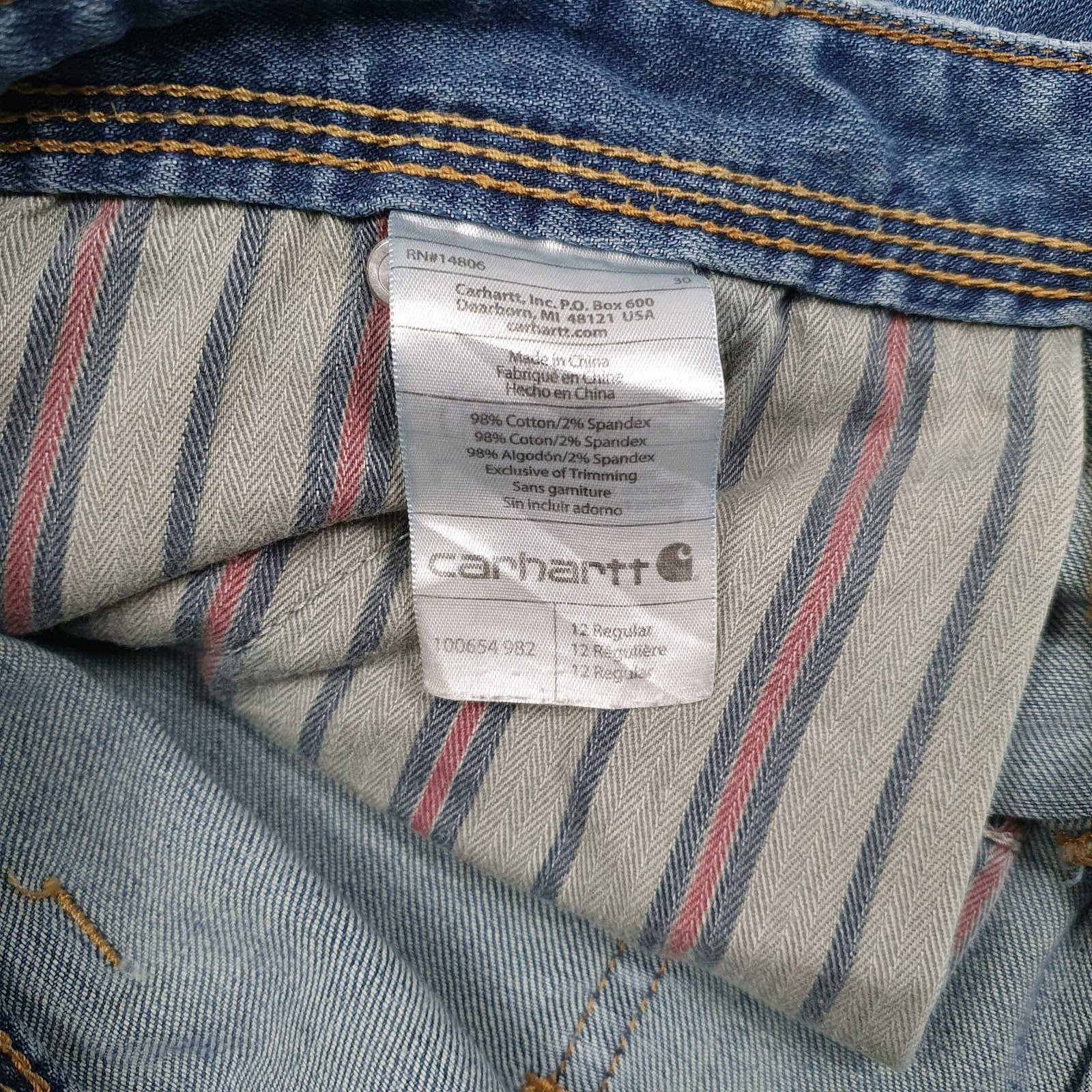 Womens Blue Carhartt Carpenter  Jeans