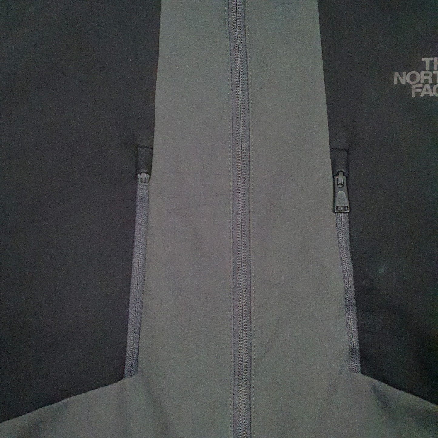 Mens Grey The North Face Padded Crewneck Coat